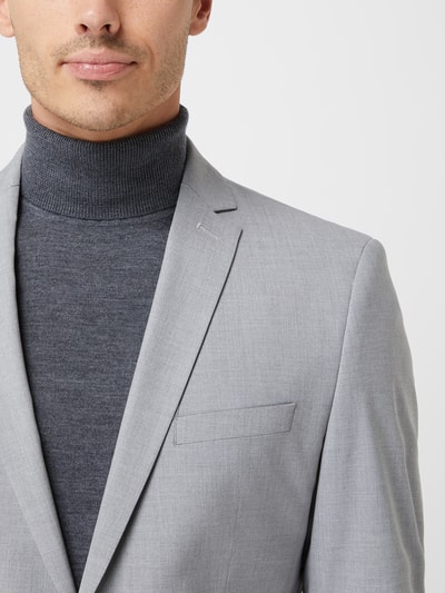 s.Oliver BLACK LABEL Slim fit colbert met twee knopen en stretch  Lichtgrijs - 3