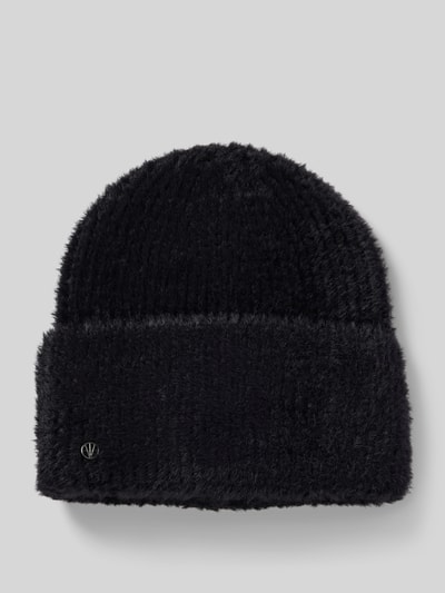 Loevenich Beanie in gebreide look met viscose Zwart - 1