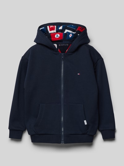 Tommy Hilfiger Teens Sweatjacke mit Logo-Stitching Modell 'FLAGS' Marine 1