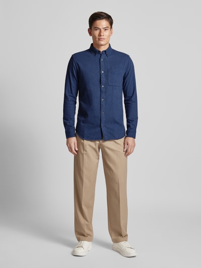 Jack & Jones Premium Freizeithemd mit Button-Down-Kragen Modell 'BROOK' Ocean 1