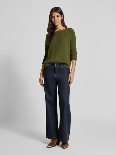 Weekend Max Mara Regular Fit Strickpullover mit Woll-Anteil Modell 'XENO' Grass 1