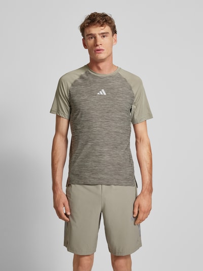 Adidas Training T-Shirt mit Logo-Print Oliv 4