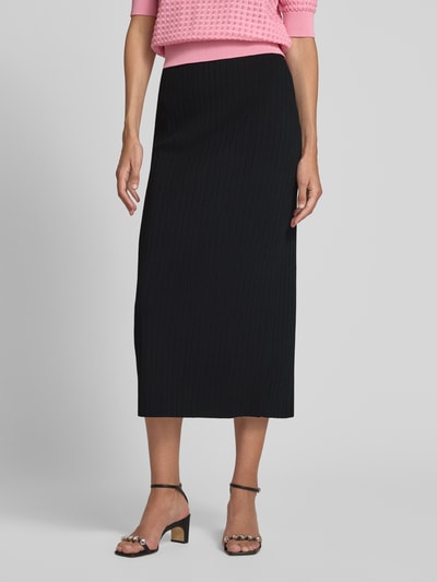 Staud Midirock mit Strukturmuster Modell 'LYLE' Black 4