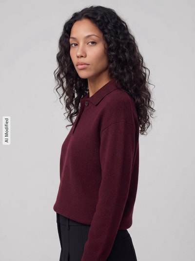 Jake*s Casual Regular Fit Pullover aus reinem Kaschmir Pflaume 3