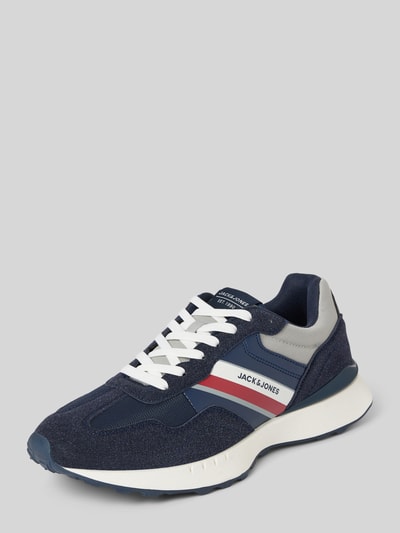 Jack & Jones Sneakers met labelpatch en -print, model 'BOSTON' Marineblauw - 1