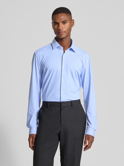 HUGO Koszula biznesowa o kroju slim fit z materiału ze streczem model ‘KENNO’ Błękitno-niebieski 4