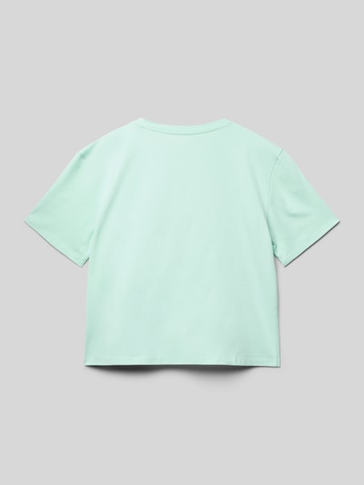 Guess T-Shirt mit geripptem Rundhalsausschnitt Mint 3