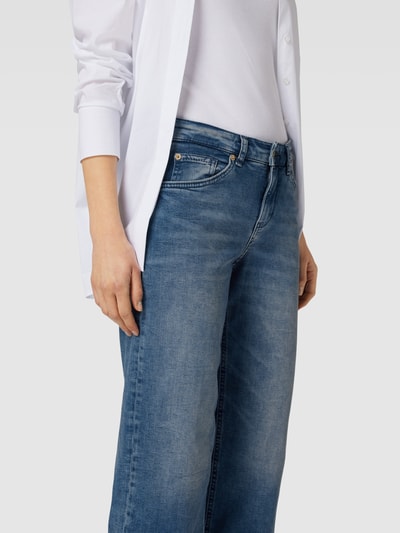 MAC Straight Fit Jeans-Culotte mit Label-Patch Modell 'Rich' Blau 3