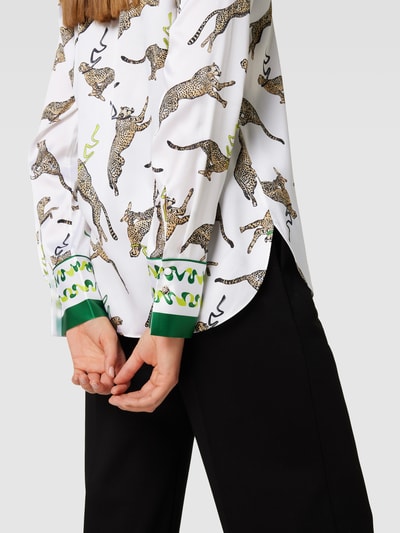 Herzensangelegenheit Seidenbluse mit Motiv-Print Modell 'Schlupf' Hellgrün 3