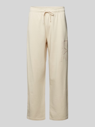 EA7 Emporio Armani Baggy fit sweatpants met labelprint Offwhite - 2