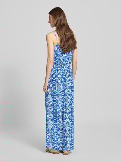 Only Tailliertes Maxikleid mit Allover-Muster Modell 'WINNER' Bleu 5