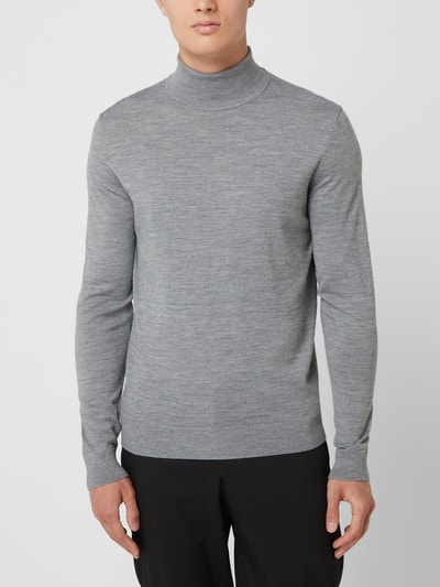 Selected Homme Rollkragenpullover aus Merinowollmischung  Silber 4
