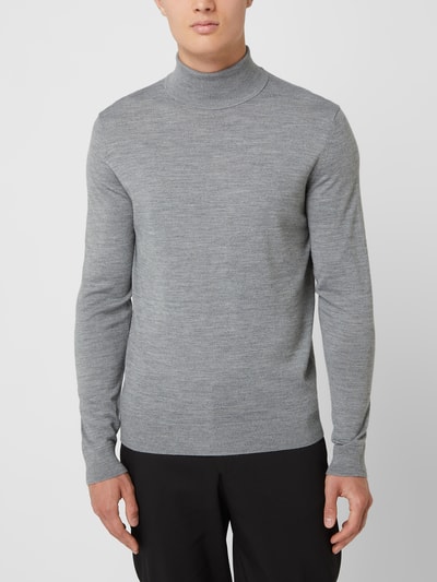 SELECTED HOMME Rollkragenpullover aus Merinowollmischung  Silber 4