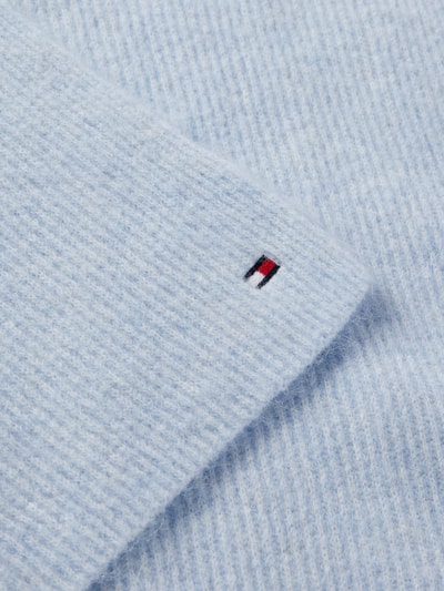 Tommy Hilfiger Sjaal met logostitching, model 'ESSENTIAL FLAG' Lichtblauw - 2