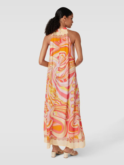 Ana Alcazar Maxikleid aus Viskose mit Allover-Muster Modell 'Pucci' GELB 5
