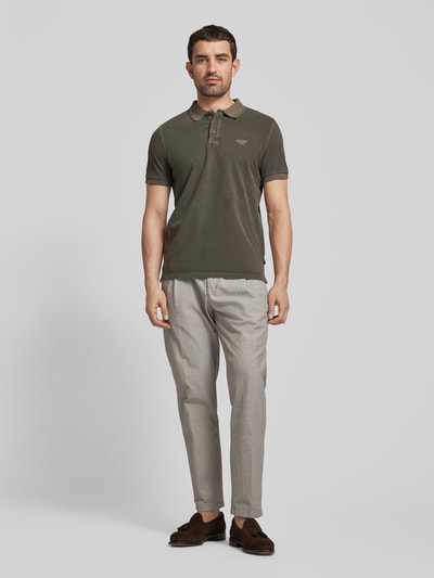 JOOP! Jeans Regular fit poloshirt in effen design, model 'Ambrosio' Donkergroen - 1