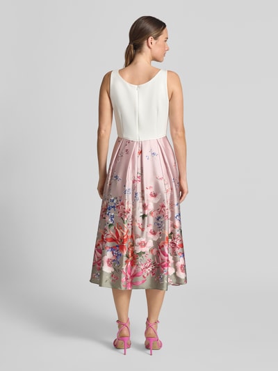 SWING Knielanges Cocktailkleid im Allover-Look Hellrosa 5