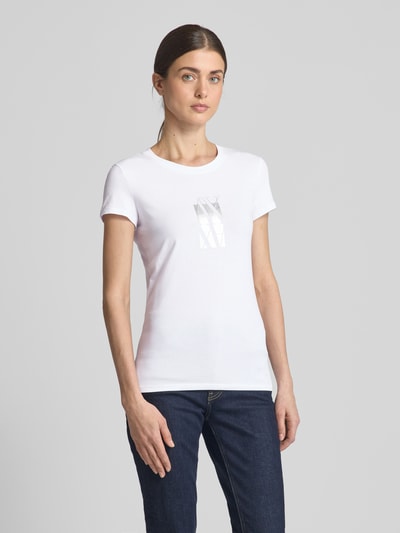 ARMANI EXCHANGE T-shirt met labelprint Wit - 4