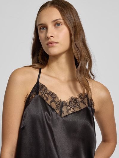 Pieces Regular Fit Trägertop aus Satin Modell 'JAHARA' Black 3