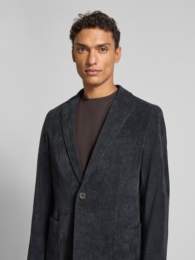 camel active Slim fit 2-knoops colbert met borstzak Marineblauw - 3