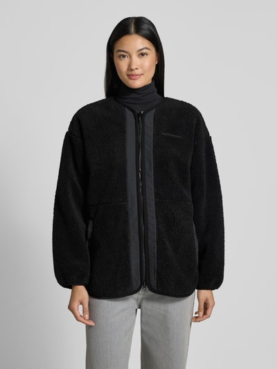 PEAK PERFORMANCE Oversized jack met ritssluiting, model 'Pile' Zwart - 4