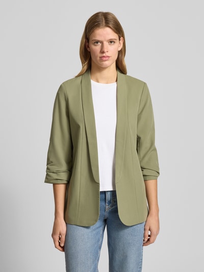 PIECES Regular Fit Longblazer mit Viskose-Anteil Modell 'BOSELLA' Oliv 4