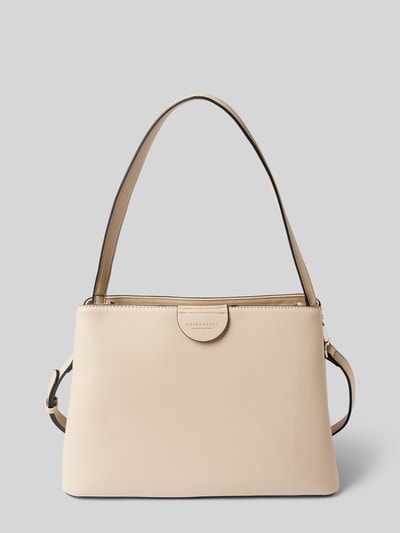 Seidenfelt Hobo Bag mit Label-Detail Modell 'Linsell' Beige 2