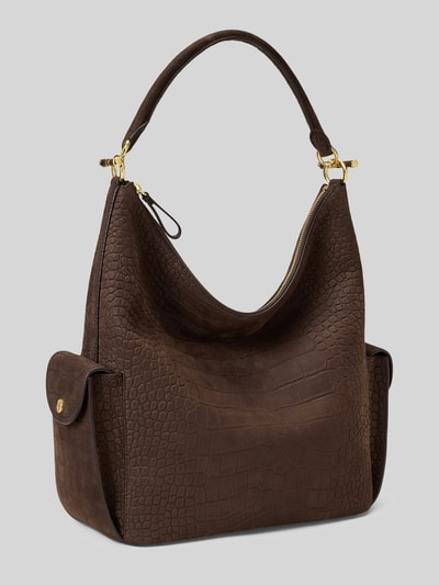 Lauren Ralph Lauren Handtas met echt leer Donkerbruin - 2