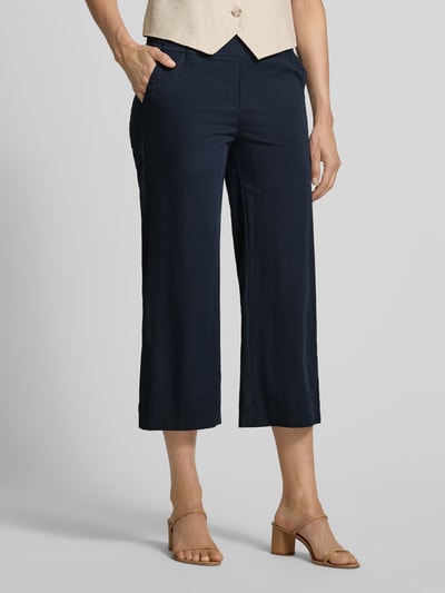 TONI Stoffen broek met verkorte pasvorm en elastische band Marineblauw - 4