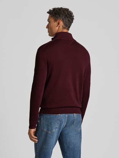 Tommy Hilfiger Regular fit schipperstrui van puur katoen Bordeaux - 5