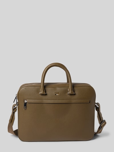 BOSS Laptoptasche mit Reißverschlussfächern außen Modell 'RAY' Gruen 2