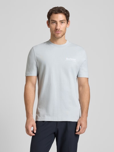 Barbour t-shirt o kroju relaxed fit z czystej bawełny model 'WILDFELL' Jasnoniebieski 4