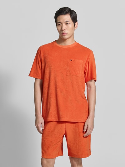 Tommy Hilfiger Relaxed Fit T-Shirt aus Baumwoll-Mix Modell 'TOWELLING T-SHIRT' Orange 4