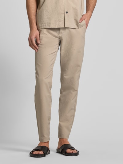 BOSS Orange Tapered Fit Chino mit Strukturmuster Sand 4