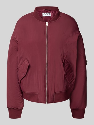 Jake*s Casual Jacke mit Stehkragen Aubergine 2