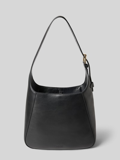 Lauren Ralph Lauren Leren handtas met labelapplicatie, model 'TANNER'  - 4