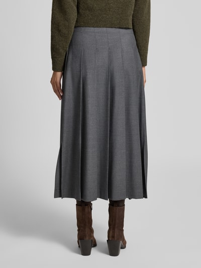 Weekend Max Mara Spódnica kopertowa rozkloszowana z mieszanki żywej wełny model ‘FASTOSO’ Średnioszary melanż 5