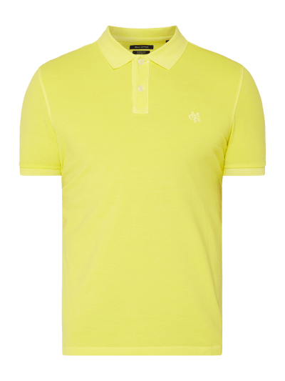 Marc O'Polo Poloshirt in washed out-look Geel - 2