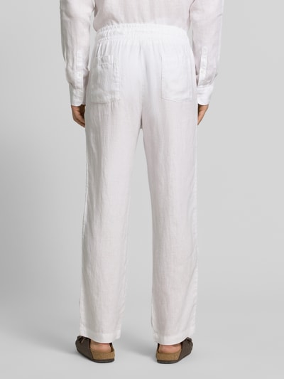 MCNEAL Linnen broek met elastische band Wit - 5