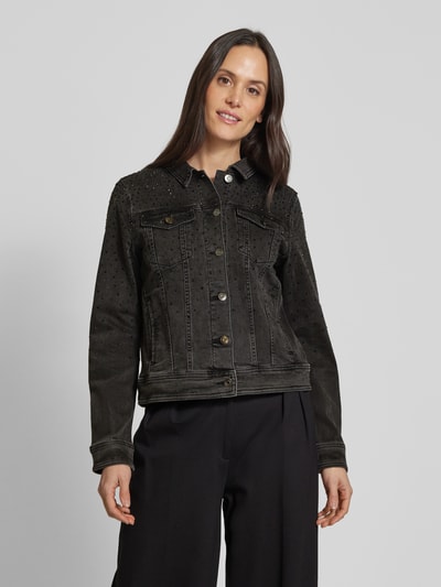 Christian Berg Woman Jeansjacke mit Strasssteinbesatz Black 4