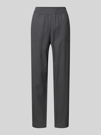 Produktfoto, Hose mit elastischem Bund von Jake*s Casual, grau, Regular-Fit, Material-Mix mit Baumwoll-Anteil, Eingrifftaschen