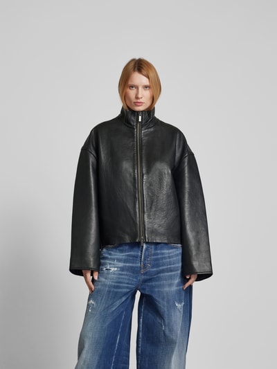 Remain Lederjacke mit Reißverschluss Black 4