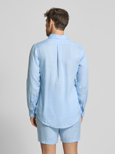Polo Ralph Lauren Freizeithemd mit Label-Stitching Hellblau 5
