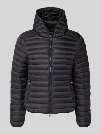 SAVE THE DUCK Kurtka pikowana z zamkiem błyskawicznym dwustronnym model ‘JELEP’ Czarny 2