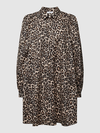 Jake*s Casual Knielange jurk met dierenprint Donkerbruin - 2