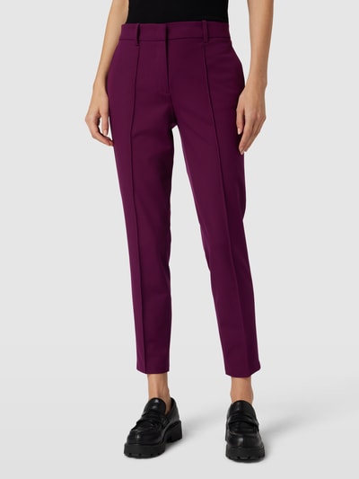 Christian Berg Woman Selection Stoffen broek met vaste persplooien Prune - 4