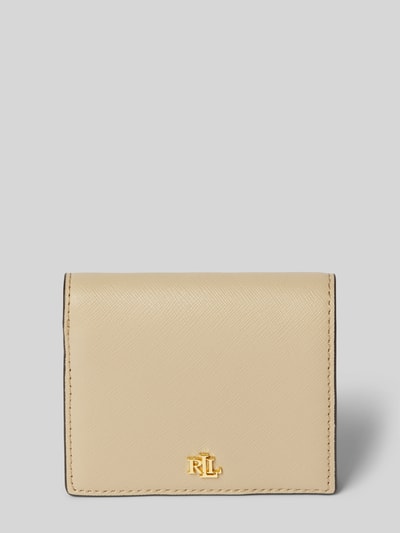 Lauren Ralph Lauren Lederportemonnaie mit Label-Applikation Sand 1