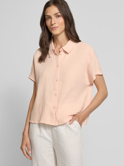 Tom Tailor Denim Boxy Fit Bluse aus reiner Baumwolle Rosa 3