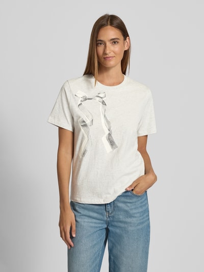 Scotch & Soda T-Shirt mit Motiv-Print Hellgrau 4