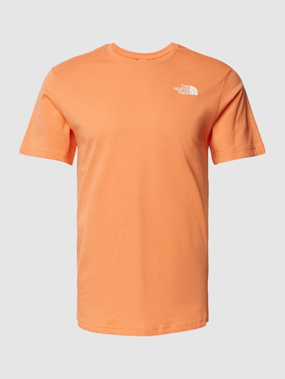 The North Face T-Shirt aus Baumwolle mit Label-Print Orange 2